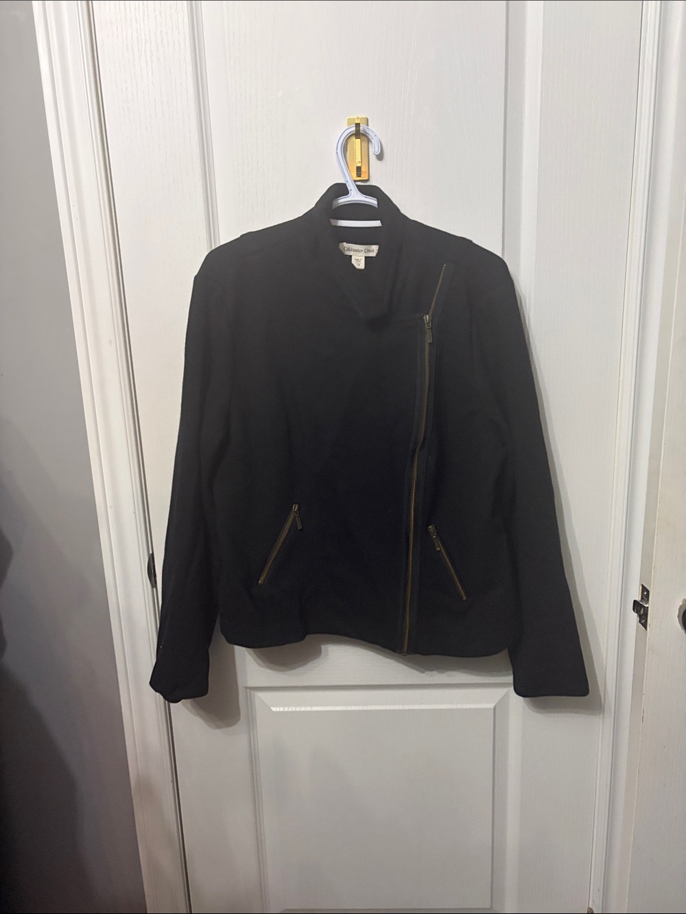 Coldwater Creek Women’s Black Asymmetrical Zip Jacket
